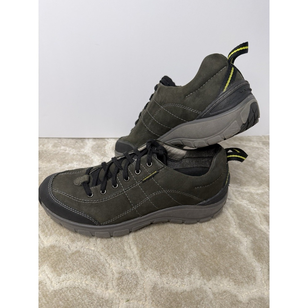 Clarks Wave Go Waterproof Oxfords Sneakers Shoes Womens Size 7.5M Green Leather